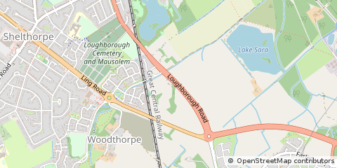 Map of Loughborough, Leicestershire