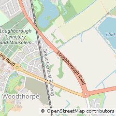 Map of Loughborough, Leicestershire