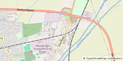 Map of Sleaford, Lincolnshire