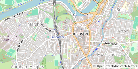 Map of Lancaster, Lancashire