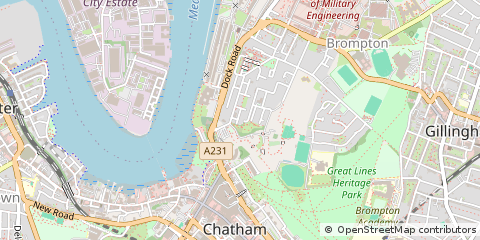 Map of Chatham, Kent
