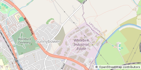 Map of Blackburn, Lancashire