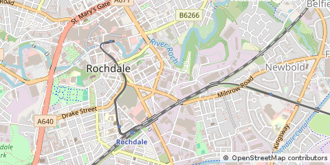 Map of Rochdale, Lancashire