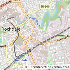 Map of Rochdale, Lancashire