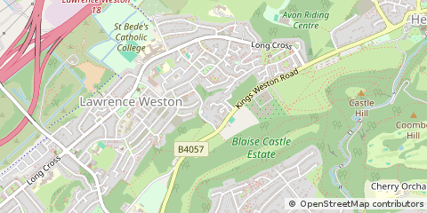 Map of Kingsweston, Bristol