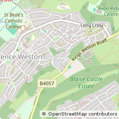Map of Kingsweston, Bristol