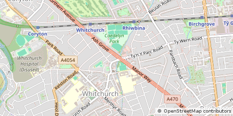 Map of Cardiff, South Glamorgan