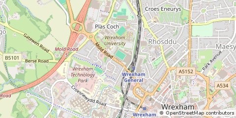 Map of Wrexham