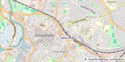 Map of Gloucester, Gloucestershire