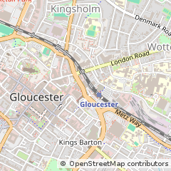 Map of Gloucester, Gloucestershire