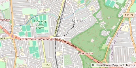 Map of Woodford Green, Essex