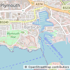 Map of Plymouth, Devon