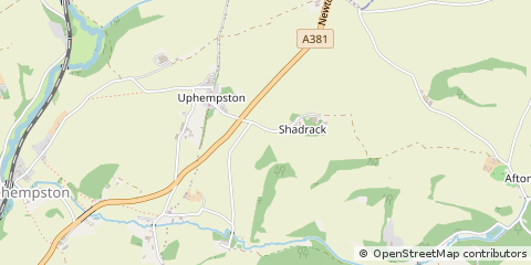 Map of Totnes, Devon