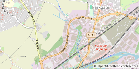 Map of Parkgate, Rotherham.