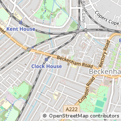 Map of Beckenham, Kent