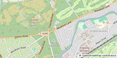 Map of Woking, Surrey