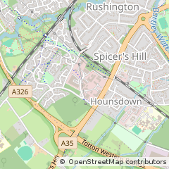 Map of Rushington, Southampton