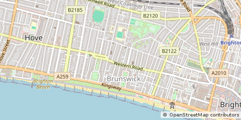 Map of Hove, East Sussex