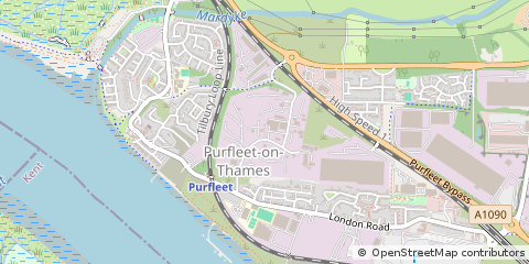 Map of Purfleet