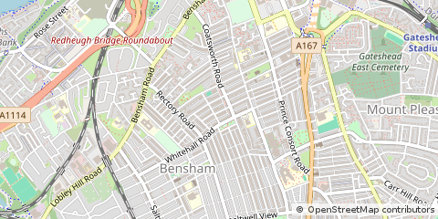 Map of Gateshead