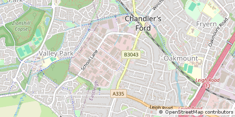 Map of Eastleigh, Hampshire