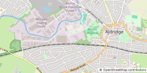Map of Walsall, West Midlands