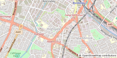 Map of Birmingham, West Midlands