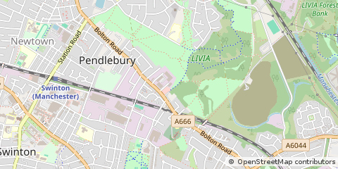 Map of Manchester, Lancashire