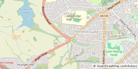 Map of Bolton, Lancashire