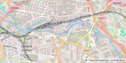 Map of Leeds, West Yorkshire