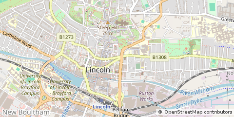 Map of Lincoln, Lincolnshire