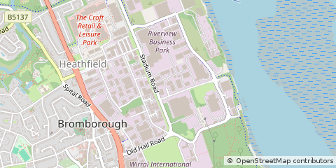 Map of Bromborough, Wirral