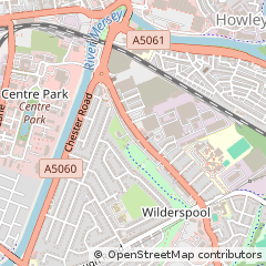 Map of Warrington, Cheshire