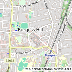 Map of Burgess Hill, West Sussex