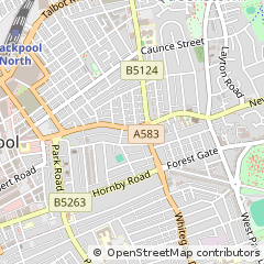 Map of Blackpool, Lancashire