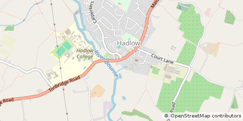 Map of Hadlow, Kent