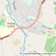 Map of Hadlow, Kent