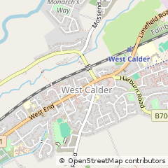 Map of West Calder, West Lothain