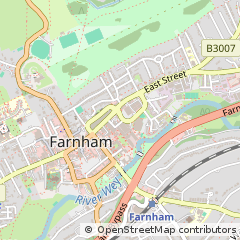 Map of Farnham, Surrey