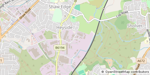 Map of Royton, NR Oldham Lancs