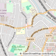Map of Wembley, Middlesex