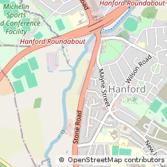 Map of Hanford, Stoke on Trent