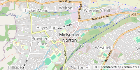 Map of Midsomer Norton, Radstock