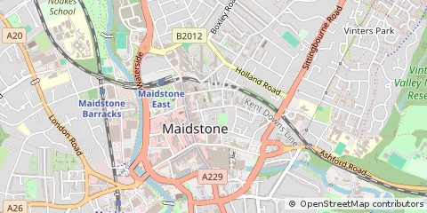 Map of Maidstone, Kent