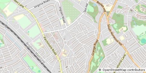Map of Thornton Heath, Surrey