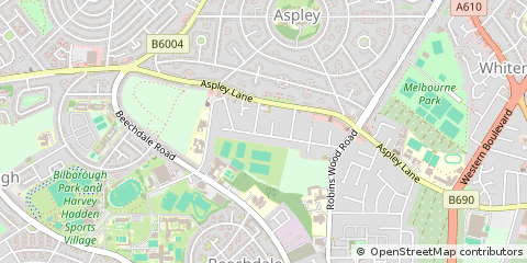 Map of Nottingham, Nottinghamshire