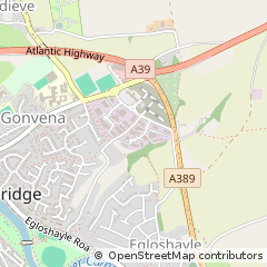 Map of Wadebridge, Cornwall