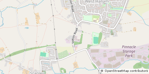 Map of West Hallam,, Derbyshire