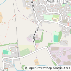 Map of West Hallam,, Derbyshire