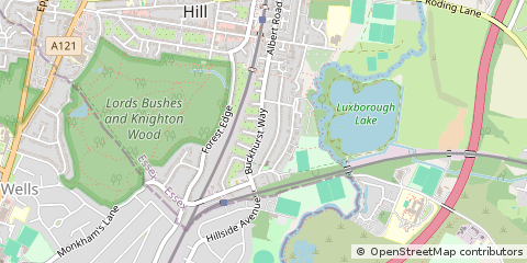 Map of Buckhurst Hill, Essex